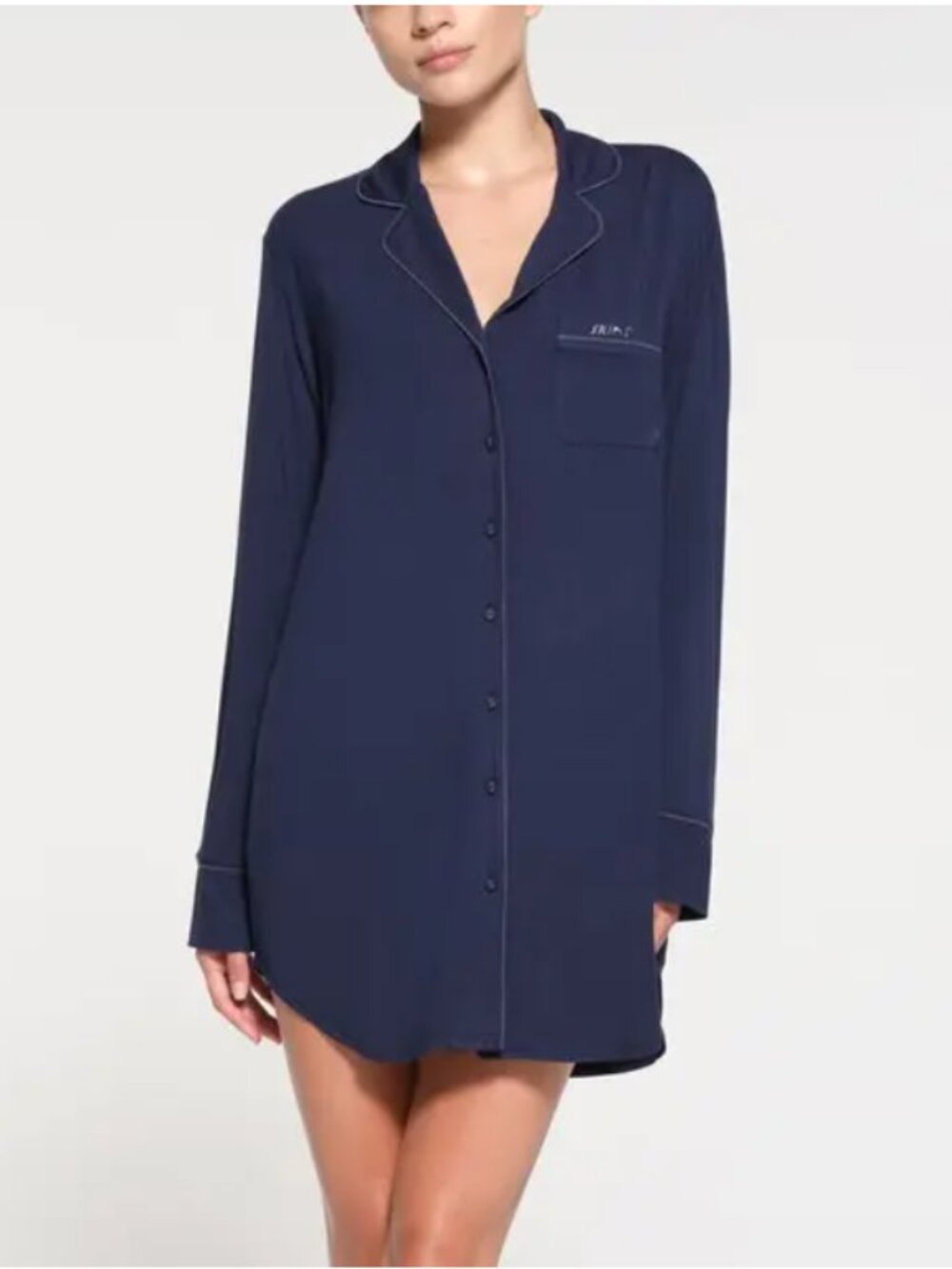 NWOT Skims Sleep Button Up Dress Navy Medium